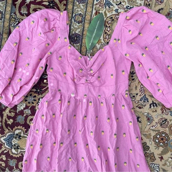 Farm Rio NWT Pink Pineapple Dress - Picture 11 of 13